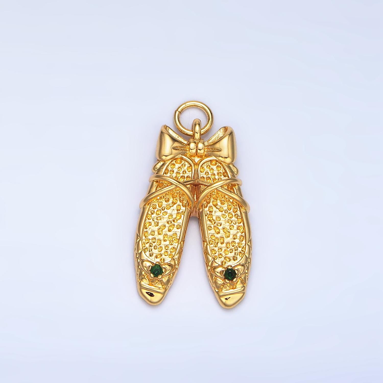 Dainty Ballerina Shoes Dangle Charm Minimalist Jewelry Making Gift for Ballet Girls Pendant E-339