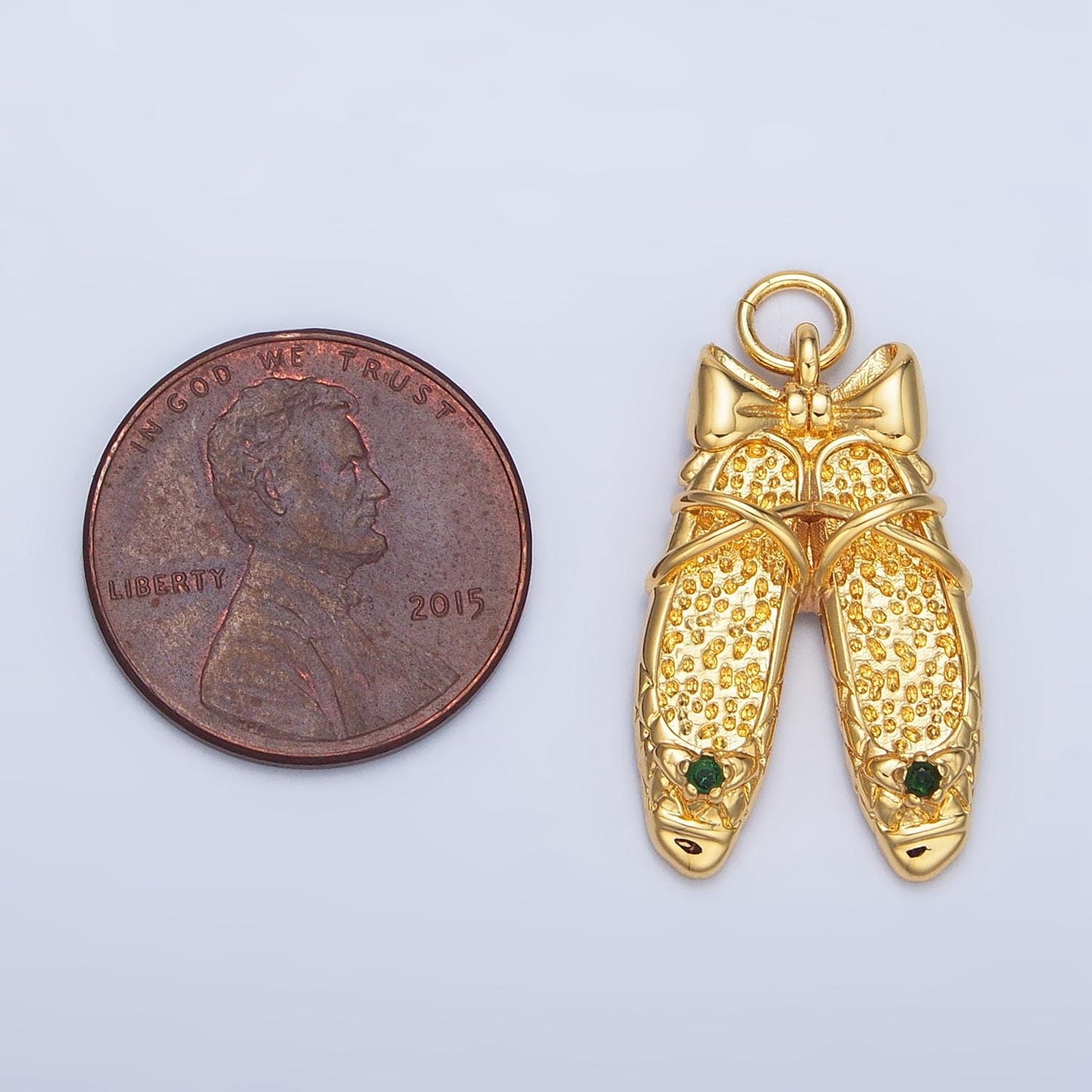 Dainty Ballerina Shoes Dangle Charm Minimalist Jewelry Making Gift for Ballet Girls Pendant E-339