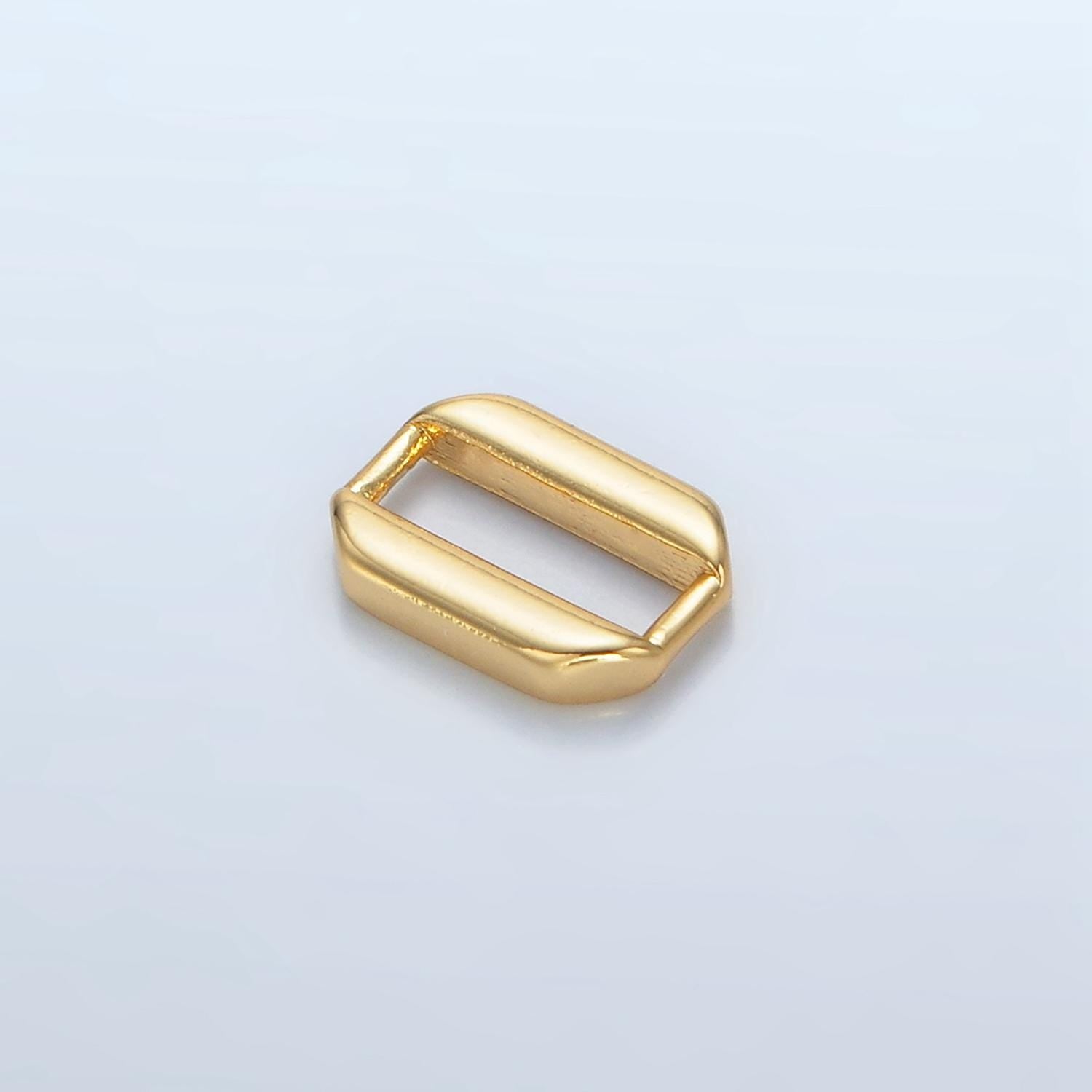 24K Gold Filled Rectangular Oblong Paperclip Link Charm in Gold & Silver Elongated Link Chain for Necklace Bracelet Supply | Z860