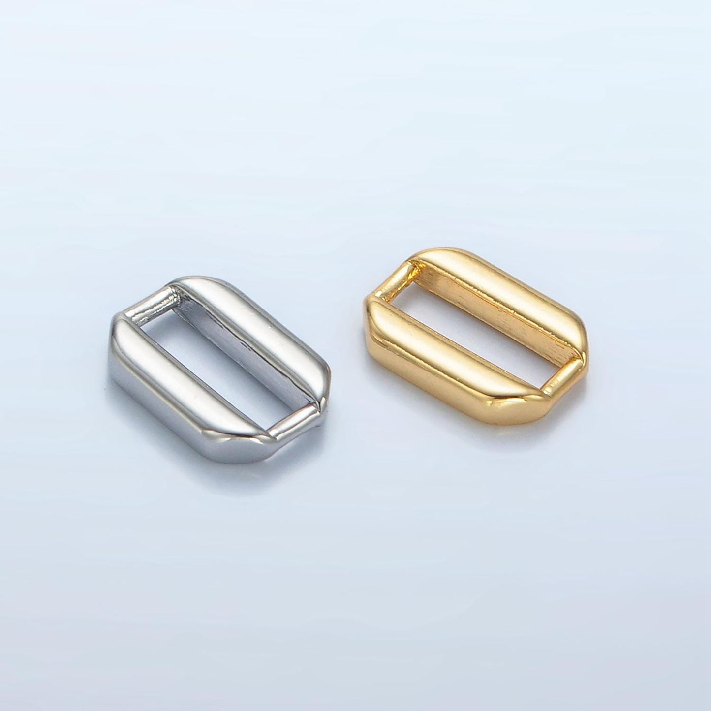24K Gold Filled Rectangular Oblong Paperclip Link Charm in Gold & Silver Elongated Link Chain for Necklace Bracelet Supply | Z860