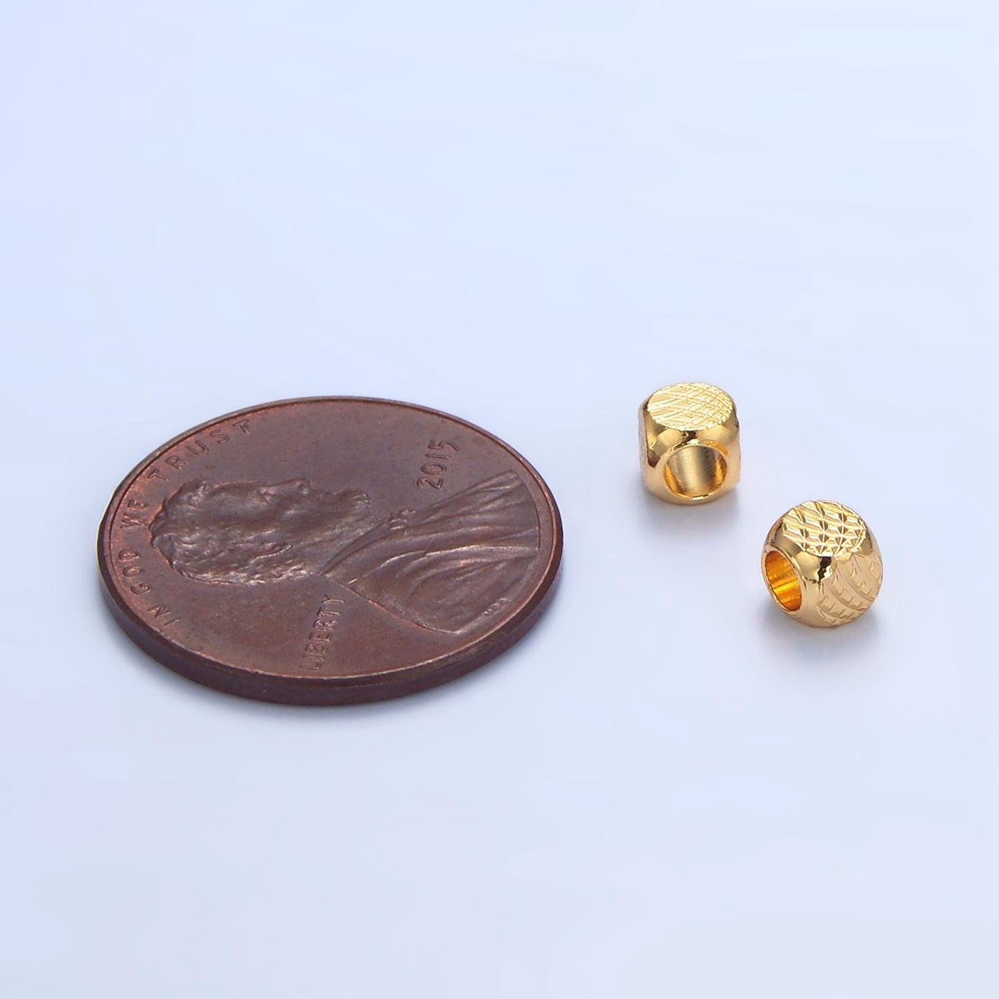 4X4mm Shiny Gold Cube Beads Pattern Square Tube Beads, Spacer Beads, Bracelet Beads, Solid Tube Beads, Gold Finding B189