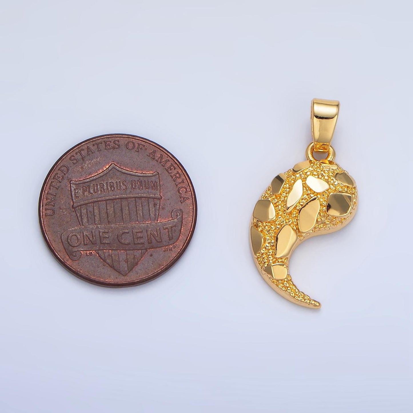 Gold Teardrop Mosaic Tile Charm for Necklace Pendant Geometric Coma Tear Drop Jewelry Making Supply AA943