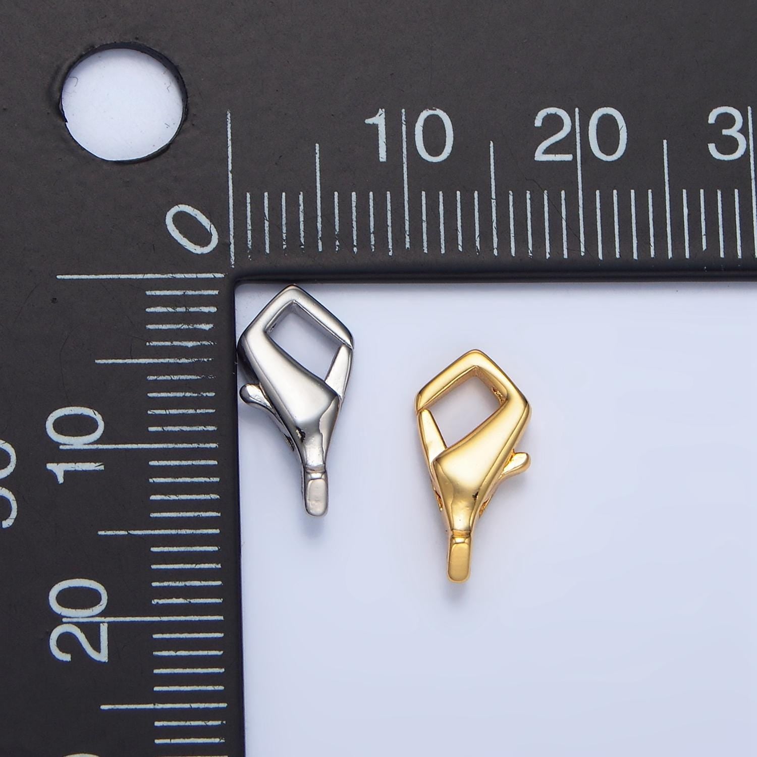 Mini 24K Gold Filled Modern Lobster Clasps For Bracelet Necklace Jewelry Supply in Gold Silver Z962