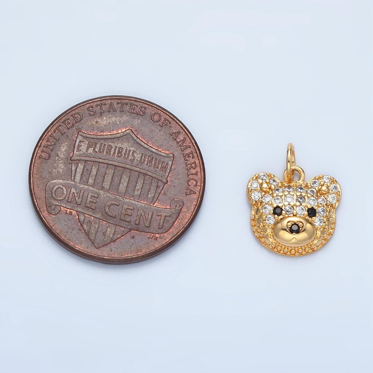 Mini Gold Teddy Bear Charm Dangle Charm for Necklace Earring Bracelet Bear Family Jewelry Making Supply M015