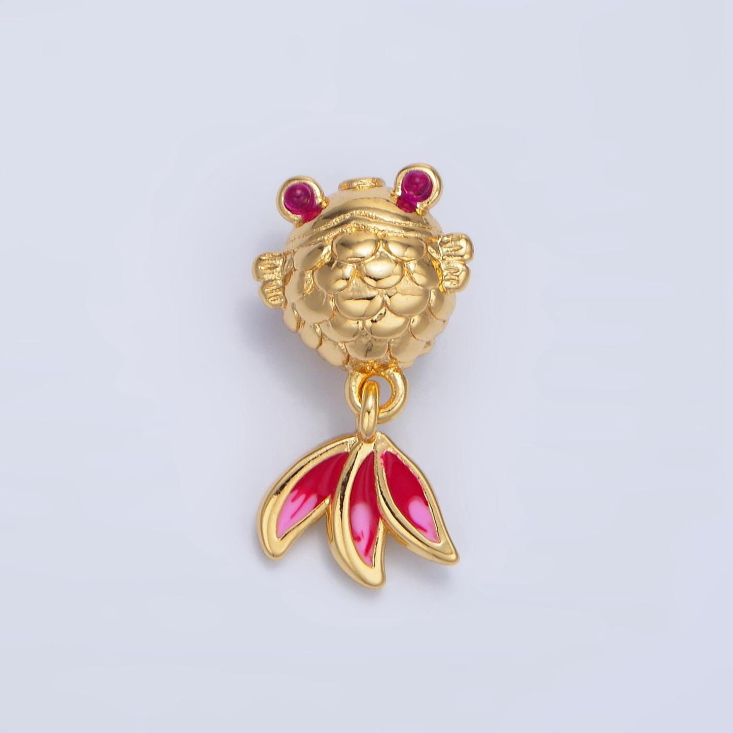 Jumbo Ryukin Goldfish in Gold & Silver, 24K Gold Filled Animal Charm | B-514