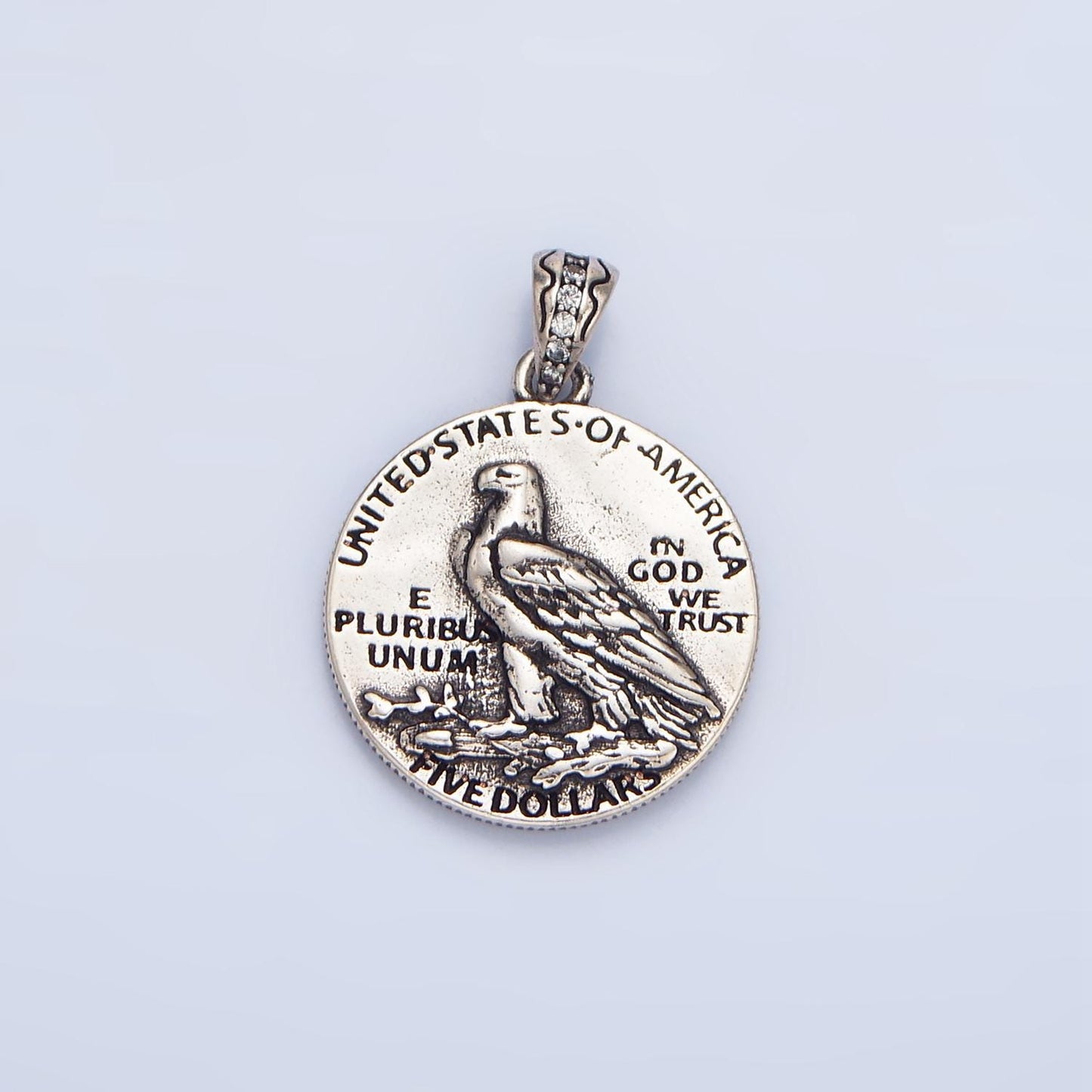 Liberty 1903 'Five Dollar' Coin 24K Gold Filled Pendant in Gold & Silver | AA-940