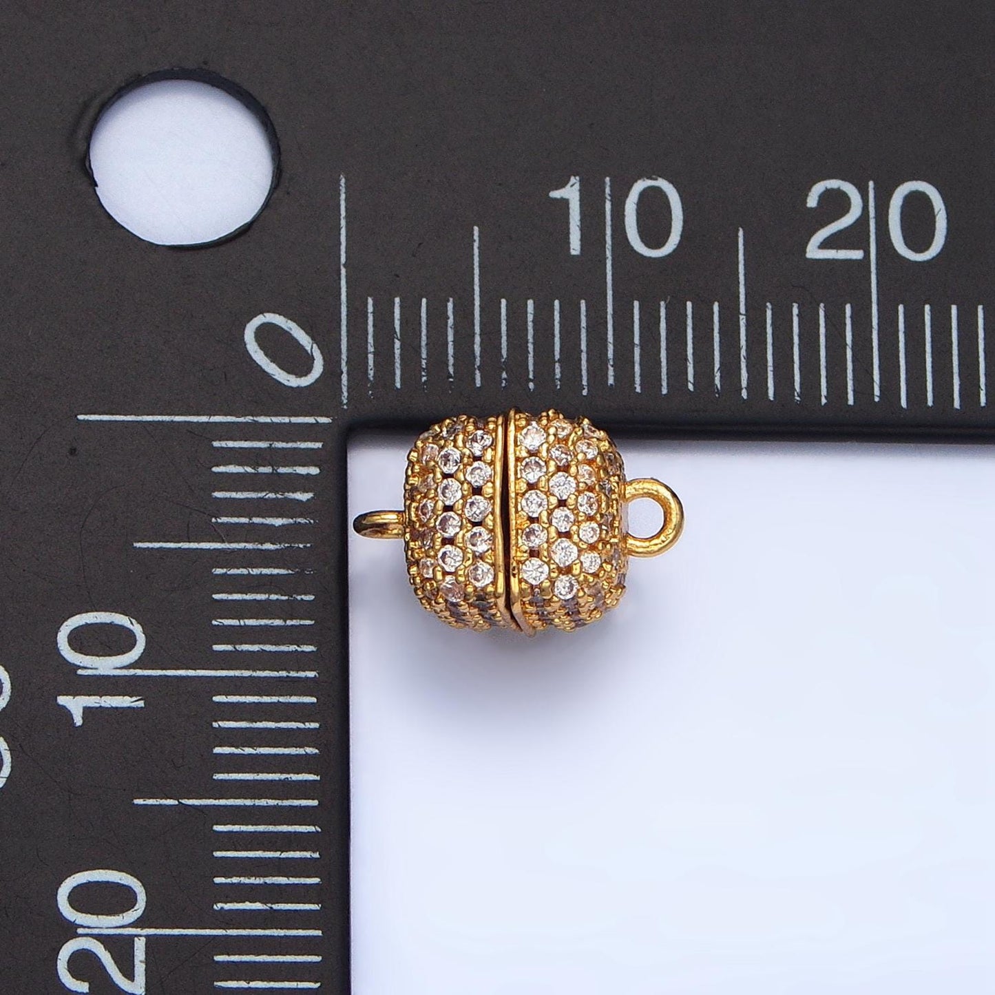 Gold Cube Magnetic Jewelry Clasp Gold Micro Pave Clasp Dainty Square Style Clasp for Jewelry Making Findings Z895
