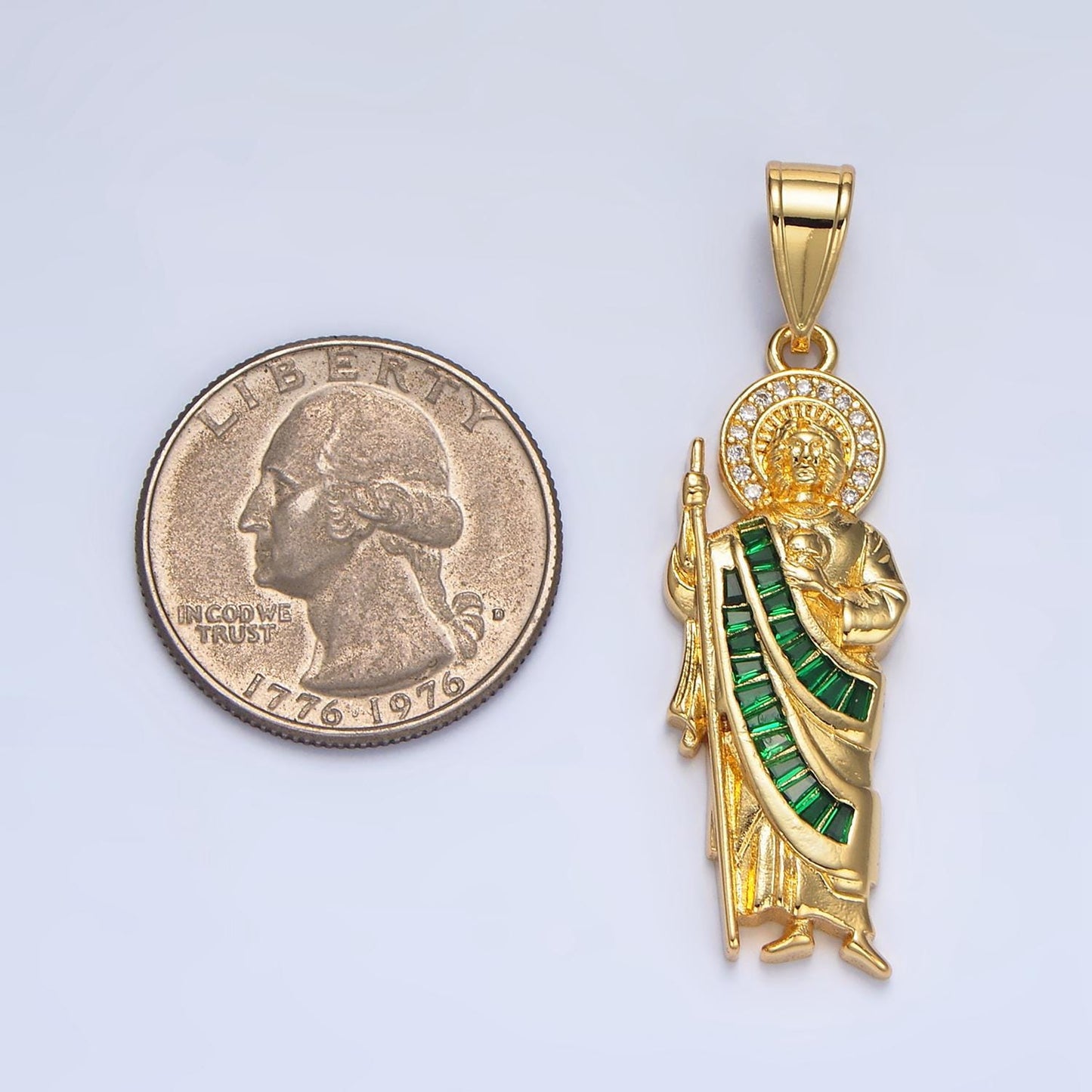 24k Gold Filled Saint Jude Necklace Pendant San Judas Tadeo Cadena Religious Saint Jude Grandiosa Cadena de San Judas Catholic Pendant AA895