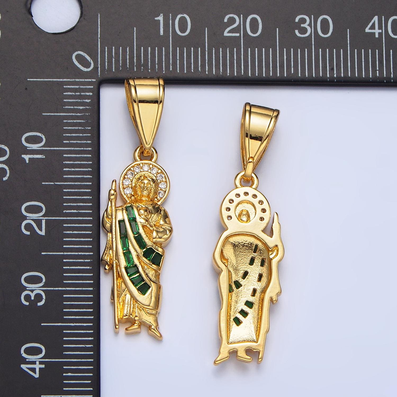 24k Gold Filled Saint Jude Necklace Pendant San Judas Tadeo Cadena Religious Saint Jude Grandiosa Cadena de San Judas Catholic Pendant AA895