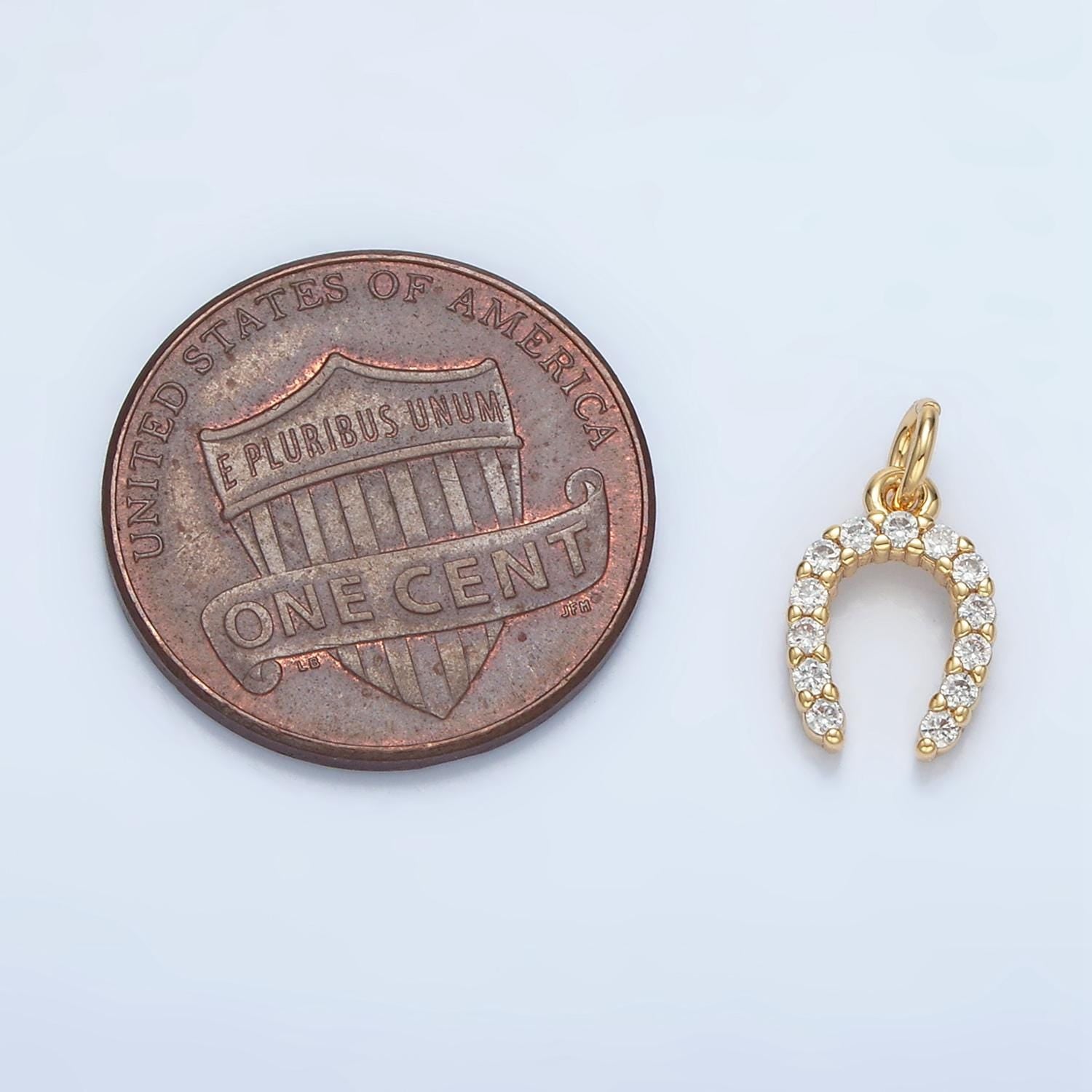 Mini Horseshoe Charm 14K Gold Filled Cubic Lucky Charm Pendant, Horse Shoe for Necklace Bracelet Earrings Jewelry Making Supply X591