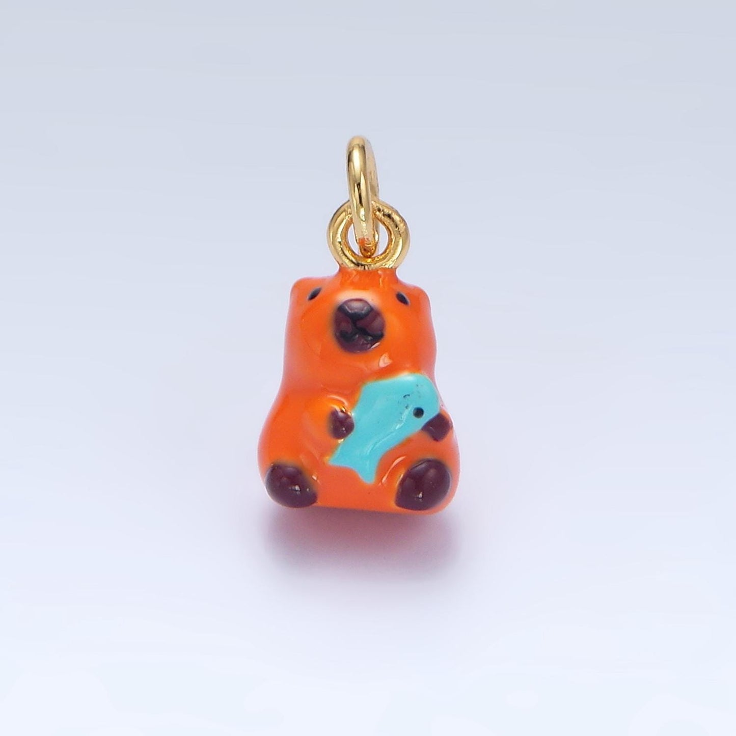 Cute Capybara Charms Glass Animal Pendant DIY Jewelry Making Supply for Bracelet Necklace Earring Key Chain Tumbler Charm X577