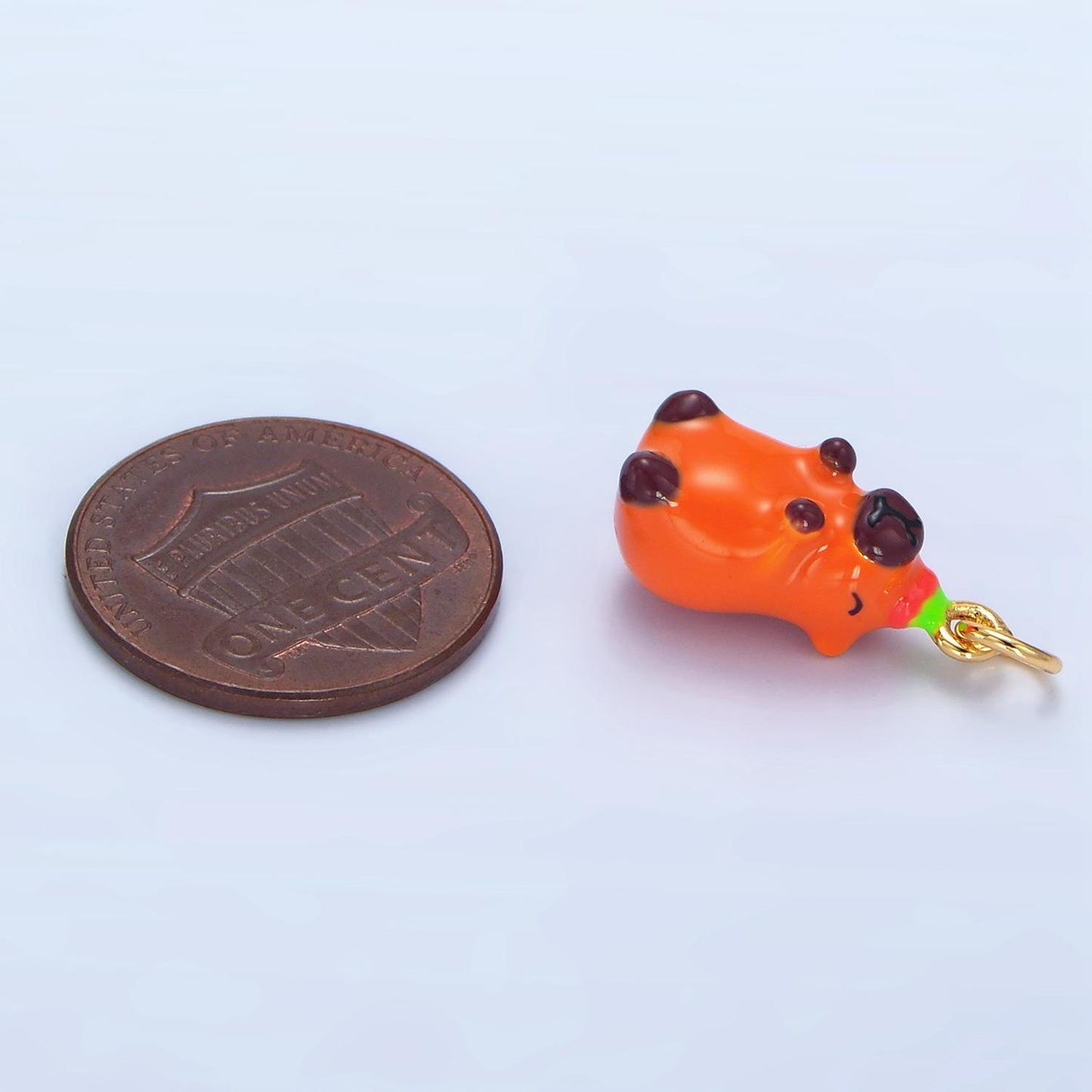Cute Capybara Charms Glass Animal Pendant DIY Jewelry Making Supply for Bracelet Necklace Earring Key Chain Tumbler Charm X578