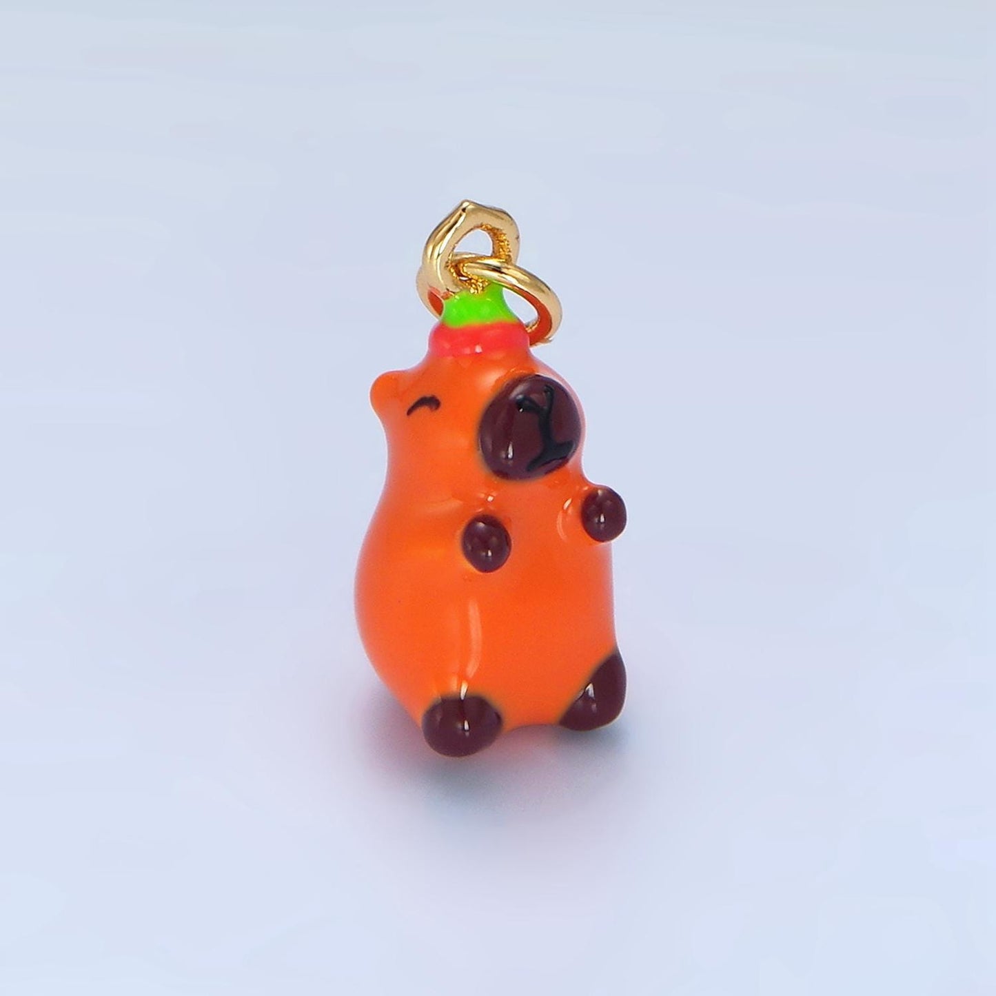 Cute Capybara Charms Glass Animal Pendant DIY Jewelry Making Supply for Bracelet Necklace Earring Key Chain Tumbler Charm X578