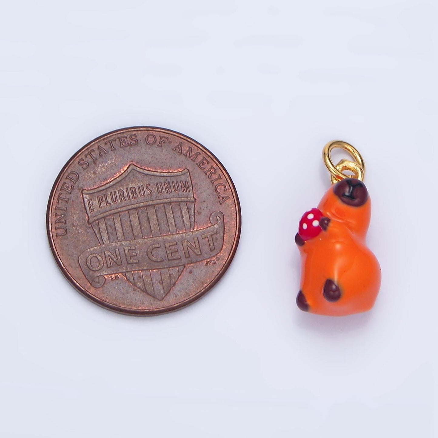 Cute Capybara Charms Glass Strawberry Pendant DIY Jewelry Making Supply for Bracelet Necklace Earring Key Chain Tumbler Charm X581
