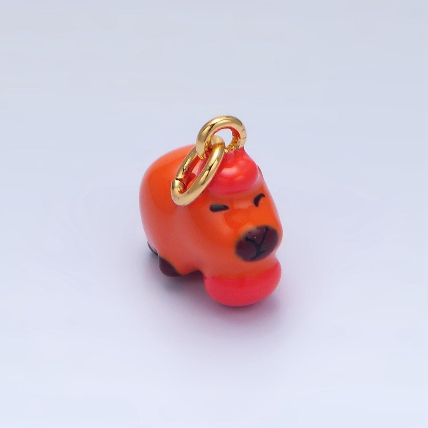 Cute Drinking Capybara Charms Glass Animal Pendant DIY Jewelry Making Supply for Bracelet Necklace Earring Key Chain Tumbler Charm X579
