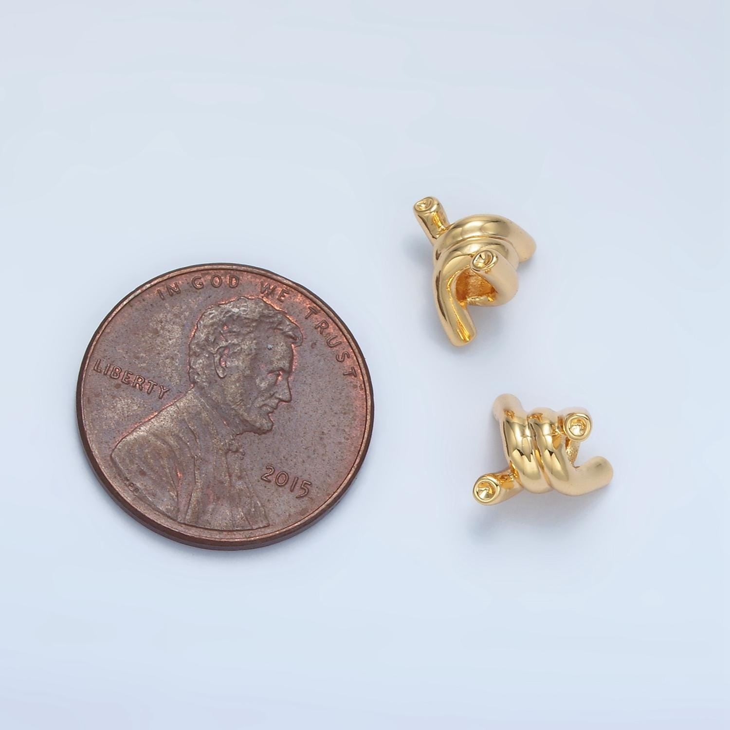 Geometric Twist Knot 24K Gold Filled Bead | B-906