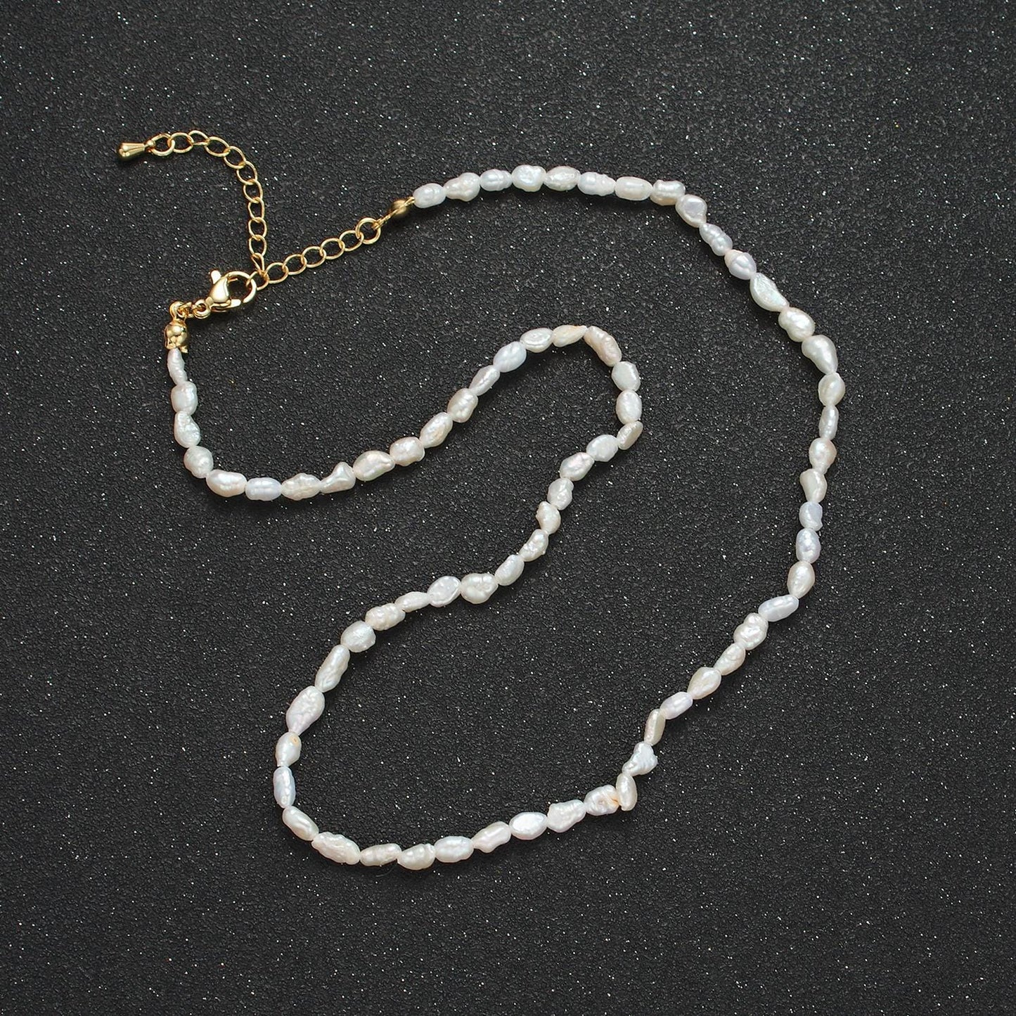 Natural Pearl Minimalist Necklace with Fresh Water Pearls 16 inch Gold Filled Necklace WA2631