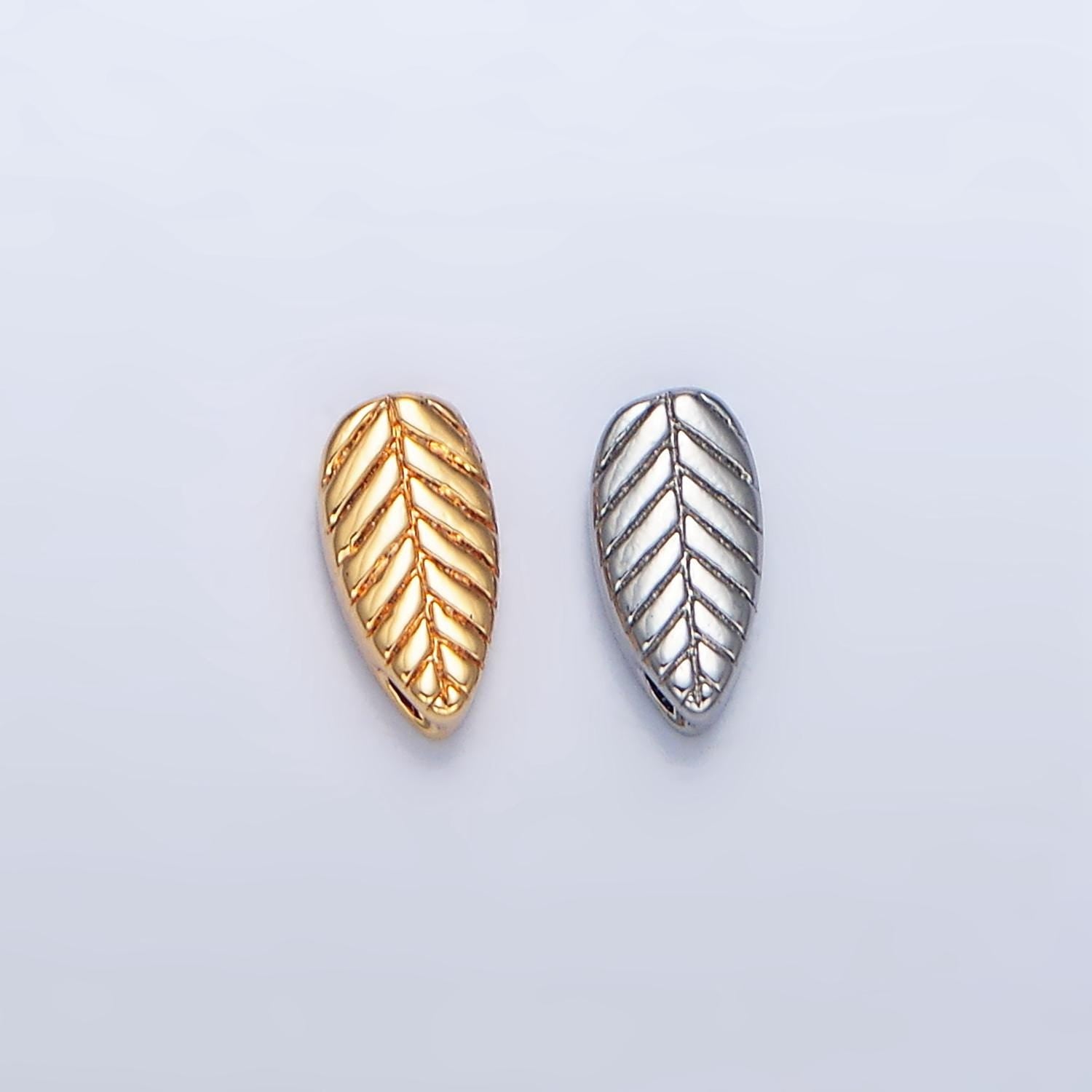 18K Gold Filled Leaf Spacer Bead Dainty Gold Leaf Beads Charm Spacer for Bracelet Necklace DIY Jewelry Making Supply B912