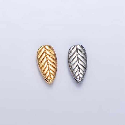 18K Gold Filled Leaf Spacer Bead Dainty Gold Leaf Beads Charm Spacer for Bracelet Necklace DIY Jewelry Making Supply B912