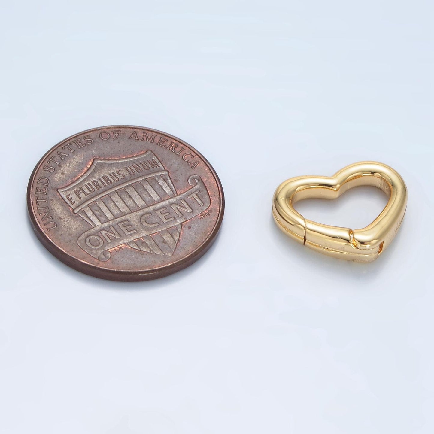 24K Gold Filled Heart Carabiner Clasp, Carabiner Lock Connector, Spring Push Gate for DIY Jewelry Clasp Finding Necklace Bracelet Z969