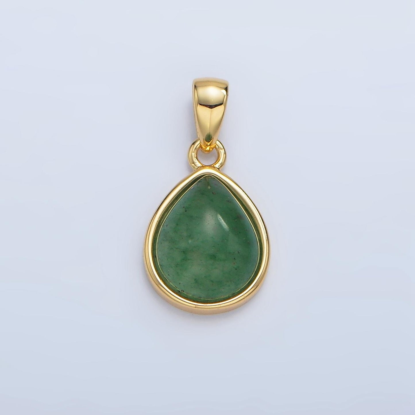 Natural Teardrop Gemstone Bezel 24K Gold Filled Pendant | AA-959