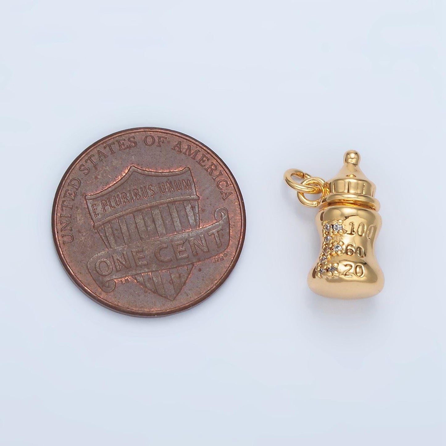 24K Gold Filled Baby Milk Charm Pacifier Bottle Kids Charm for baby shower party | AG905