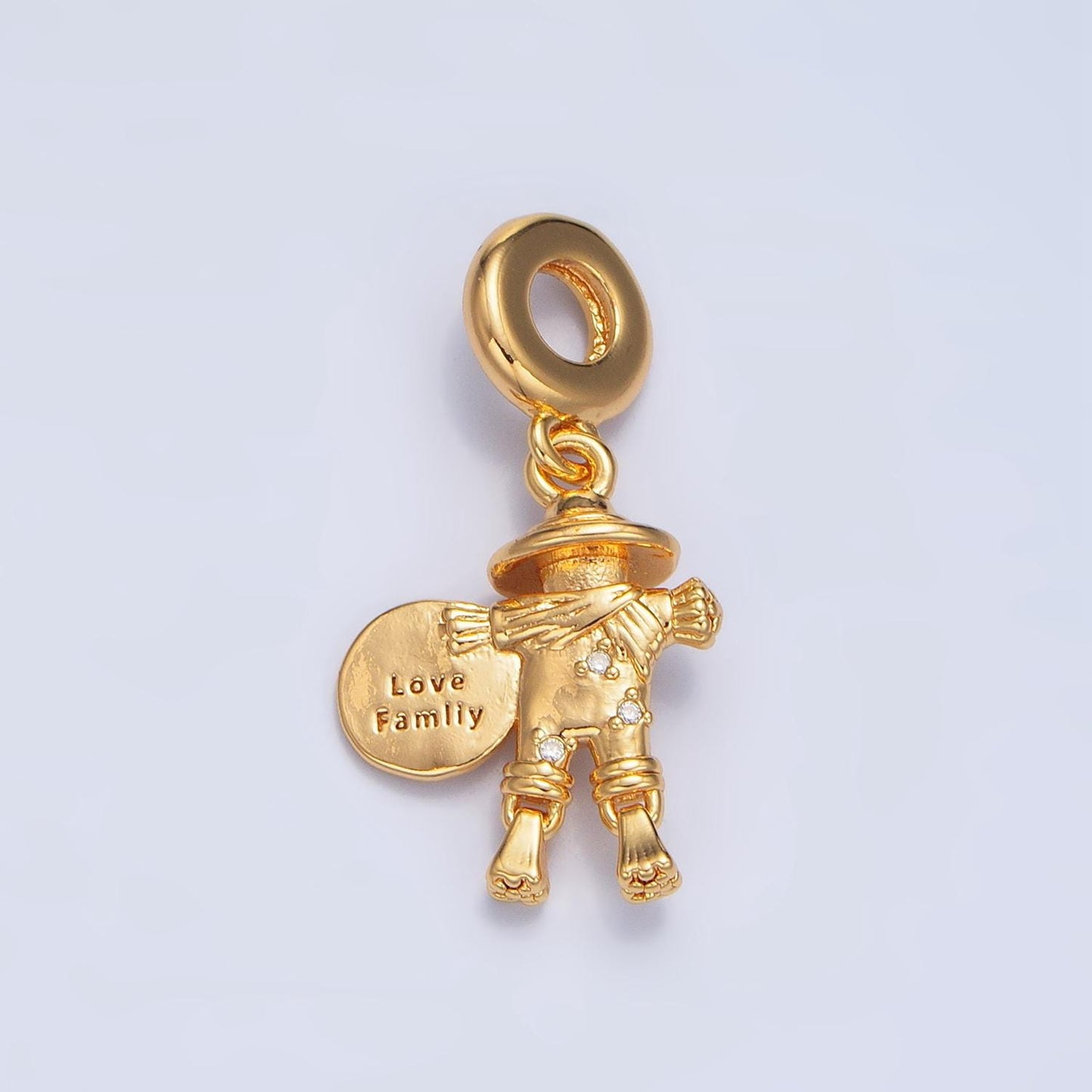 Garden scarecrow Charm Gold scarecrow Pendant for Thanksgiving Fall Autumn Jewelry Inspired X587