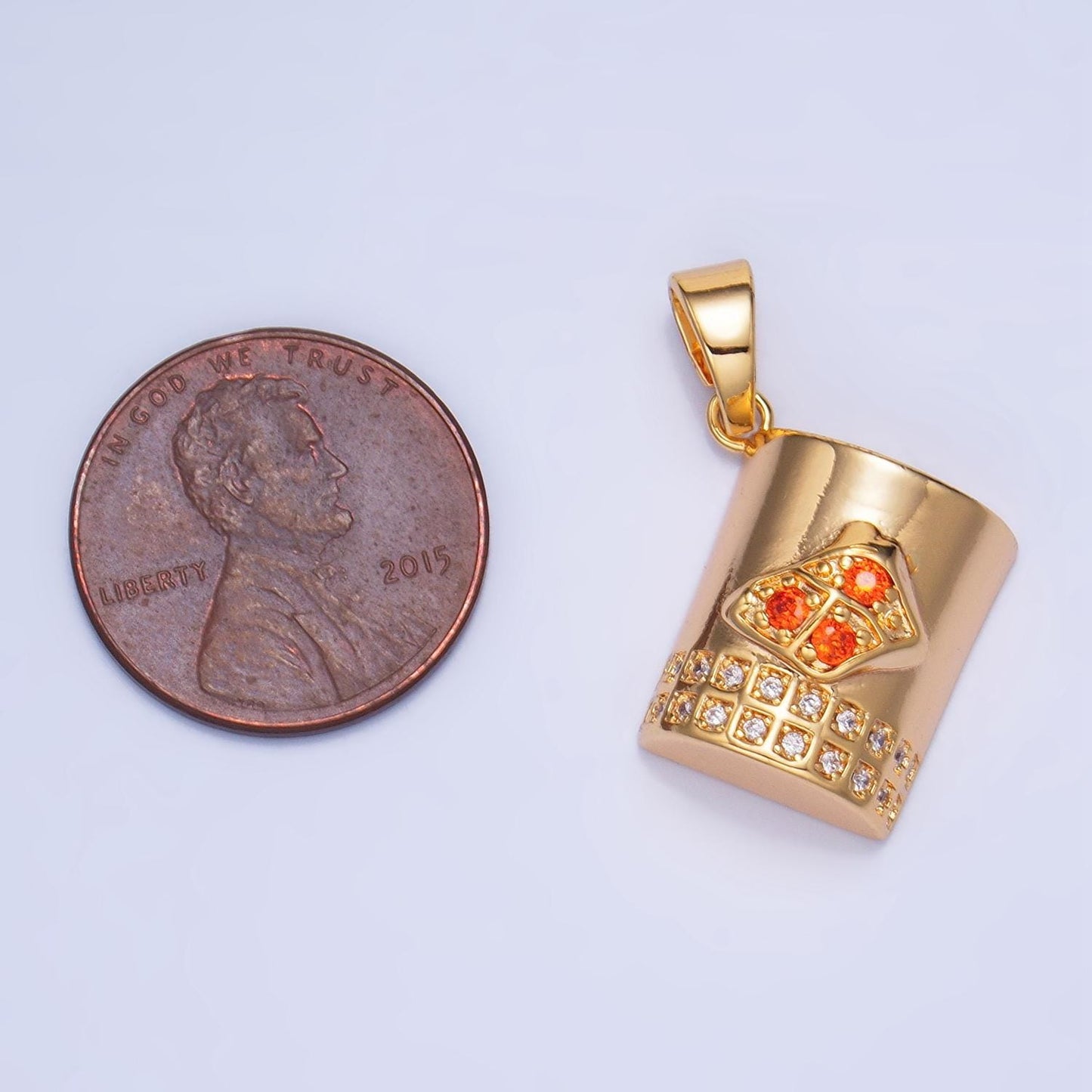 Dainty 18K Gold Filled Whisky glass charms Cocktail drink charms with Cubic Rock CZ alcohol for Men Girl Party Charm Bar Supplies AA994