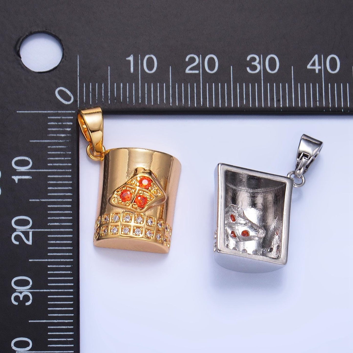 Dainty 18K Gold Filled Whisky glass charms Cocktail drink charms with Cubic Rock CZ alcohol for Men Girl Party Charm Bar Supplies AA994