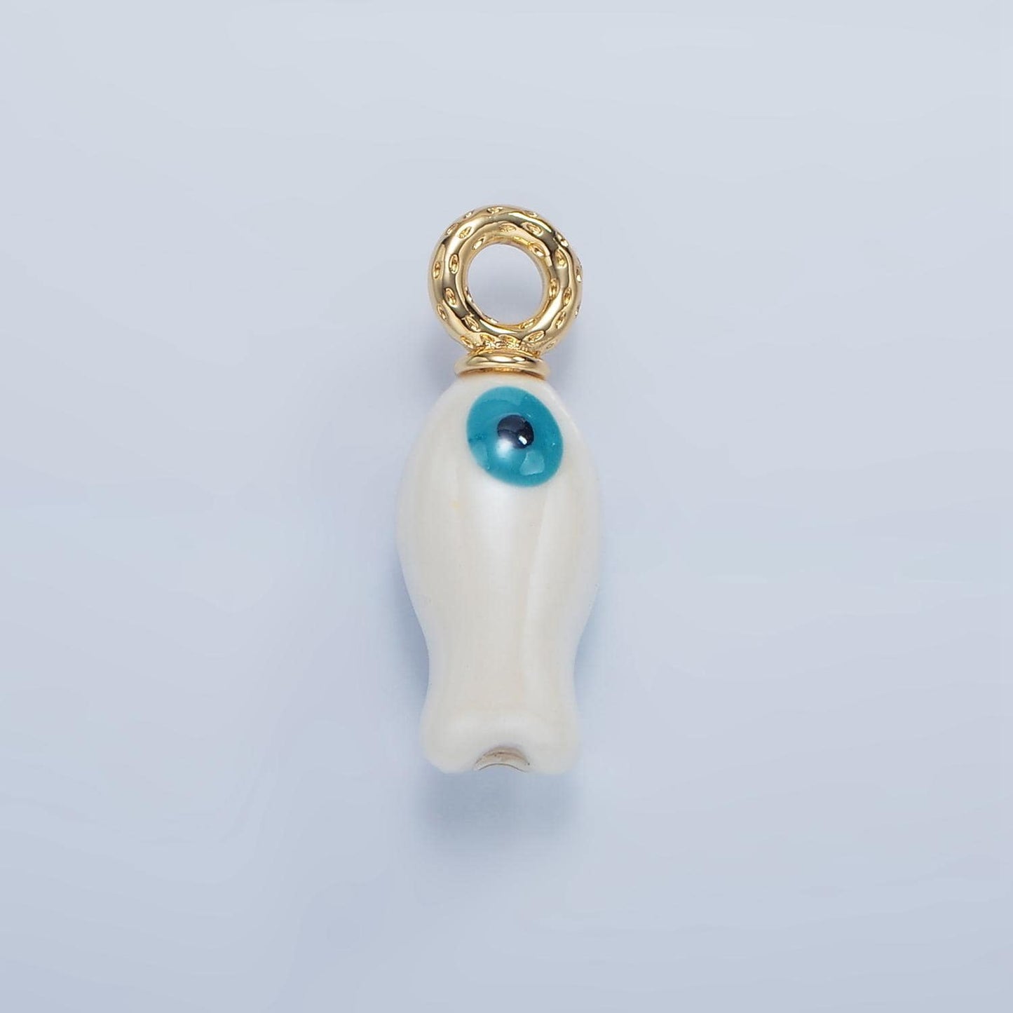 Colorful Ceramic Fish Charm Handmade Painting Ceramic Porcelain Animal Charm For Necklace Bracelet Jewelry Making Supply