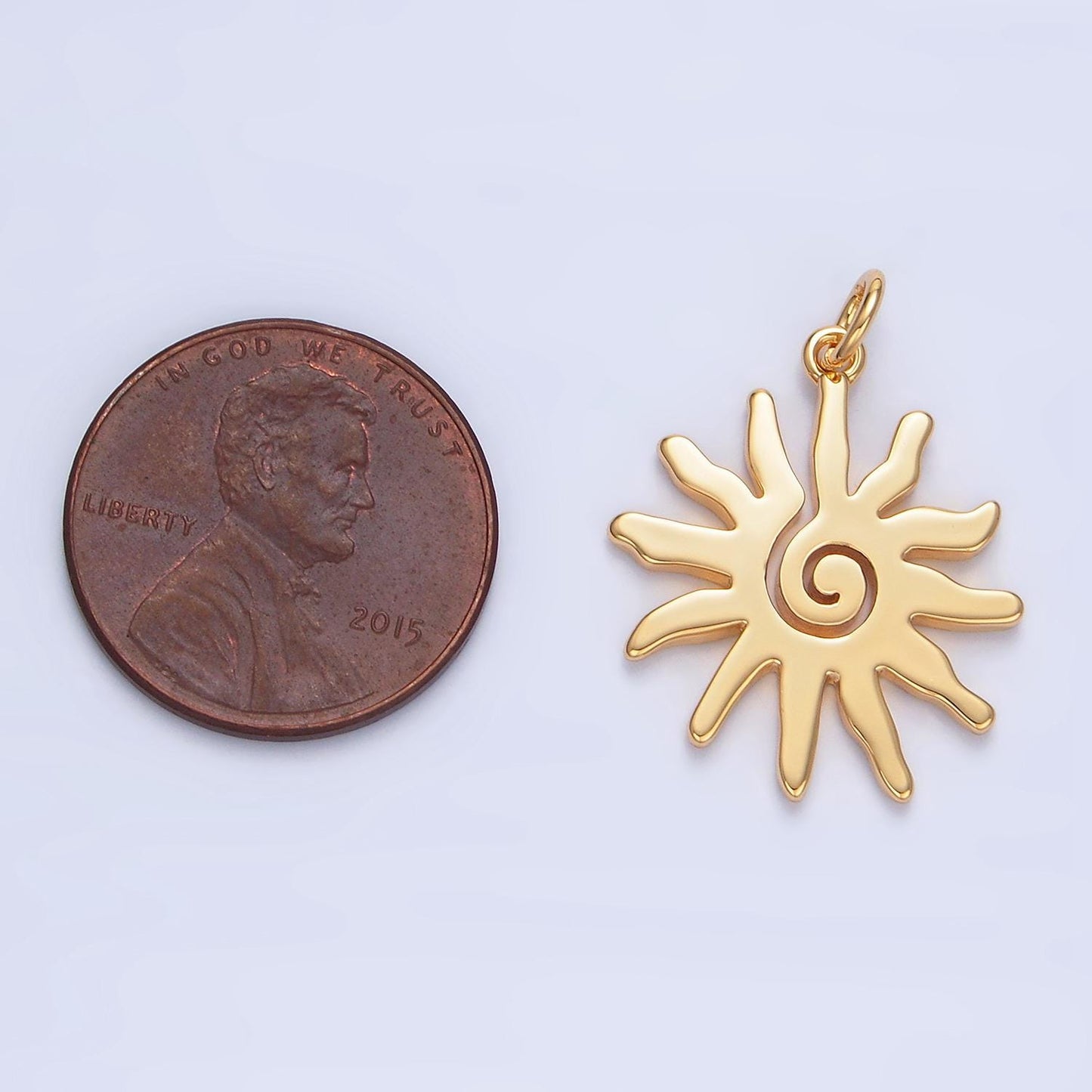 Boho Gold Sun Charm Dainty Sun Charm Pendant Celestial Charms, Tribal Sun Charm Yoga Bohemian Jewelry Inspired Supply X909