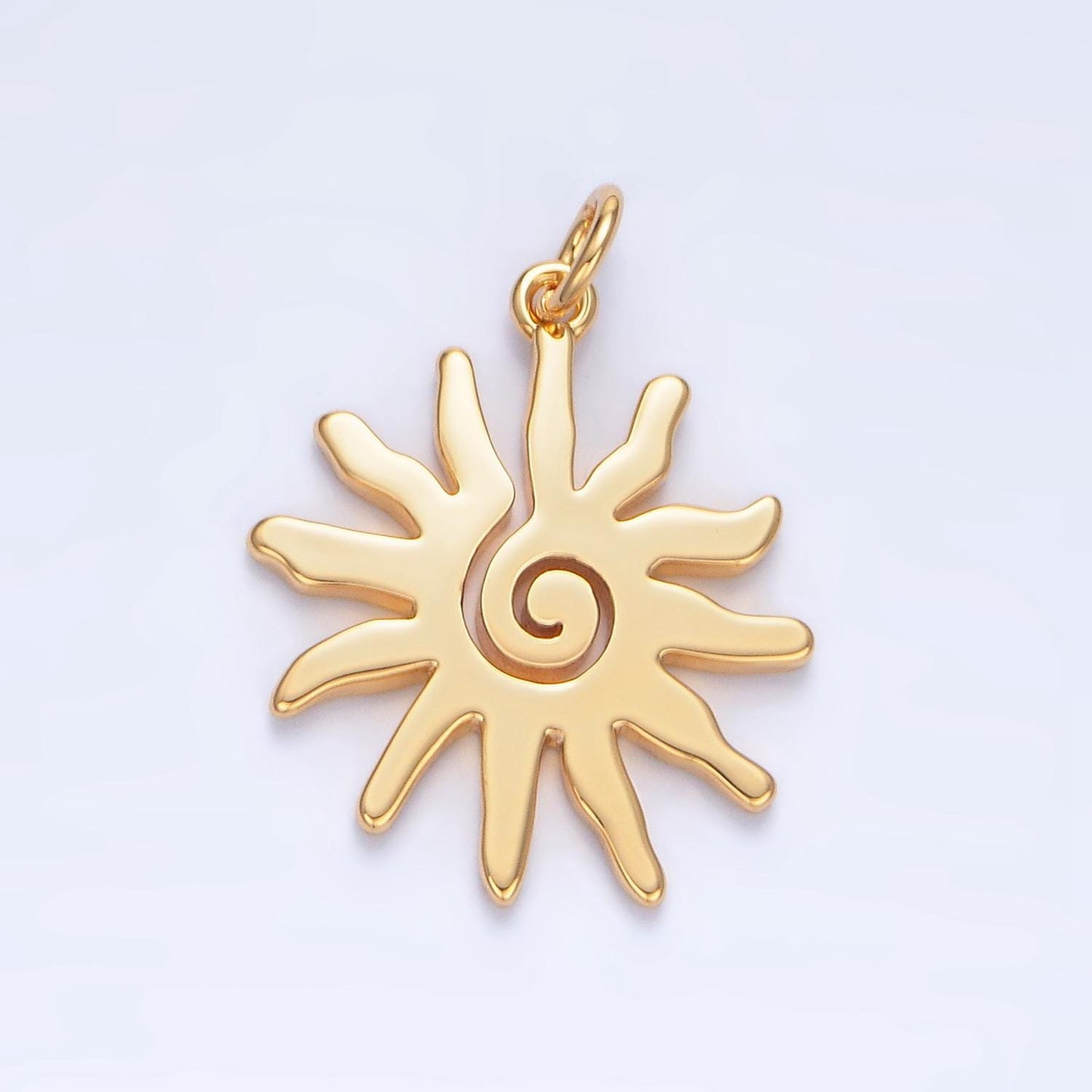 Boho Gold Sun Charm Dainty Sun Charm Pendant Celestial Charms, Tribal Sun Charm Yoga Bohemian Jewelry Inspired Supply X909