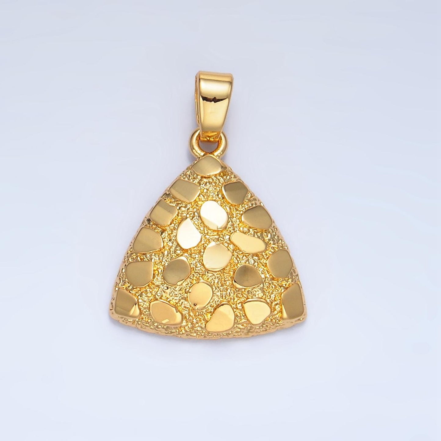 Gold Triangle Mosaic Tile Charm for Necklace Pendant Geometric Jewelry Making Supply AA790