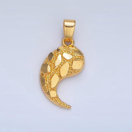 Gold Teardrop Mosaic Tile Charm for Necklace Pendant Geometric Coma Tear Drop Jewelry Making Supply AA943
