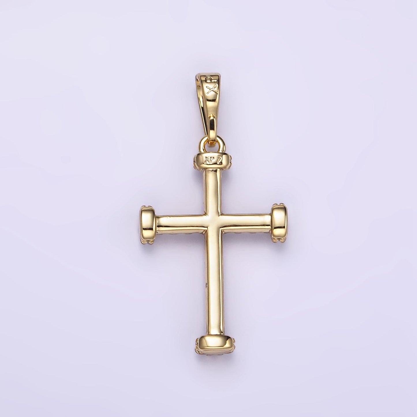 CZ Micro Paved Religious Christian Cross 14k Gold Filled Pendant | I-889