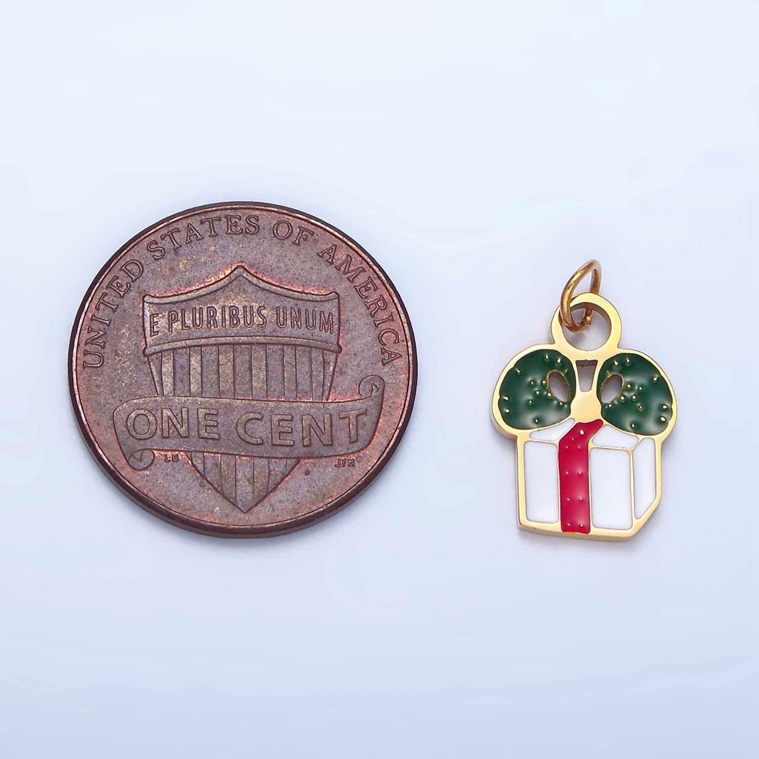 Enamel Christmas Gift Stainless Steel Holiday Charm | P-1375