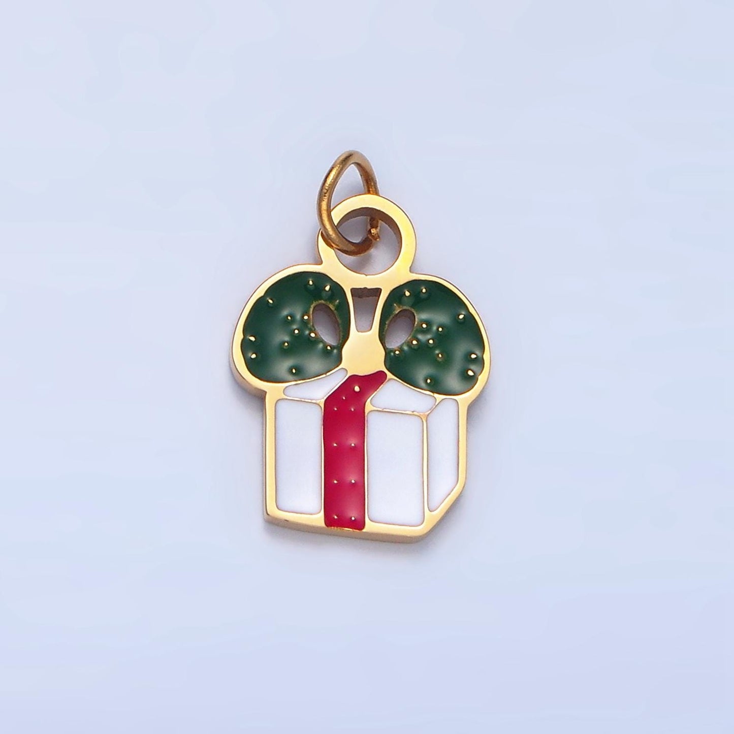 Enamel Christmas Gift Stainless Steel Holiday Charm | P-1375