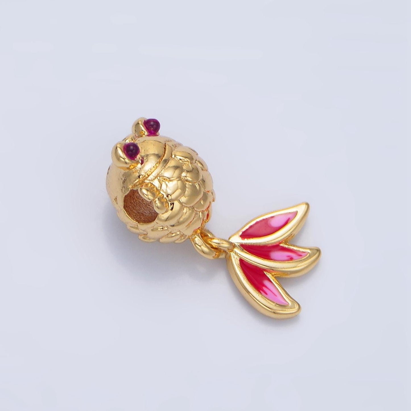 Jumbo Ryukin Goldfish in Gold & Silver, 24K Gold Filled Animal Charm | B-514