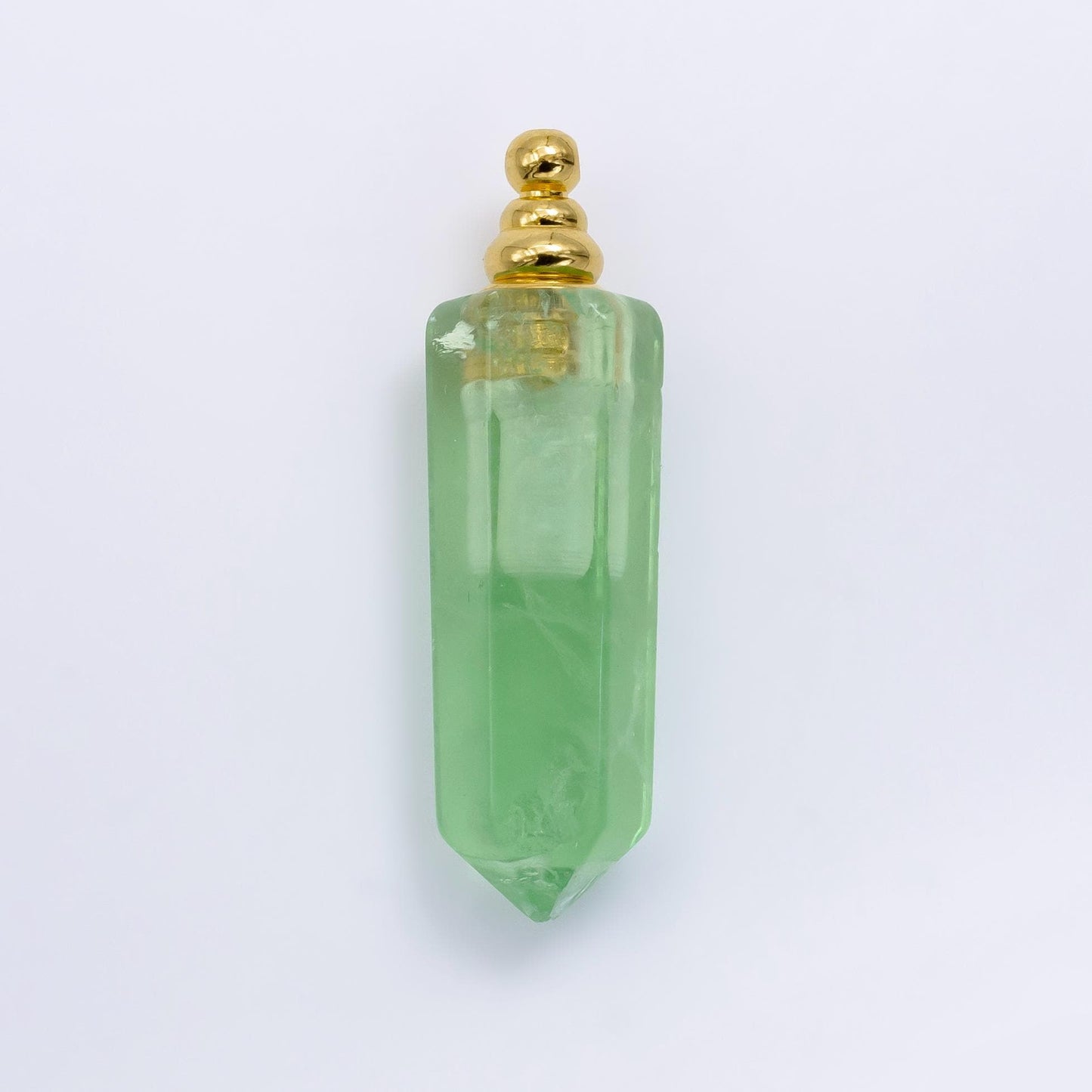 Crystal vial necklace Charm Aventurine Rose Quartz Purple Amethyst Energy Amulet gemstone necklace, perfume necklace Pendant