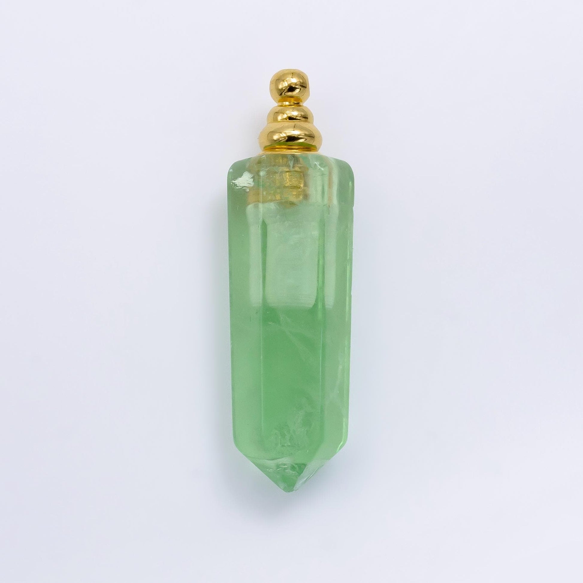 Crystal vial necklace Charm Aventurine Rose Quartz Purple Amethyst Energy Amulet gemstone necklace, perfume necklace Pendant