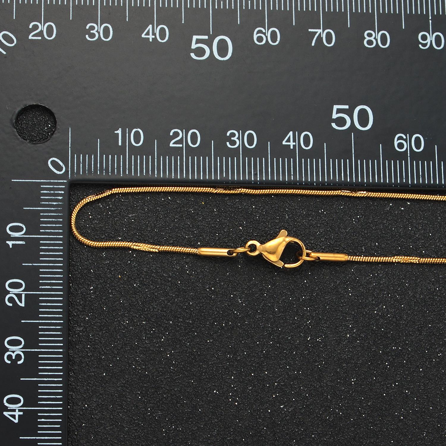 19.7 Inch Snake Chain Stainless Steel Necklace in Gold & Silver | WA-2594 WA2595