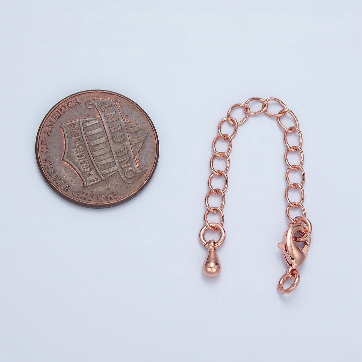 1pc Gold Silver Rose Gold Extender with Pendulum Charm Cable link Extender Chain is 2 inches come with Lobster Clasp Z881