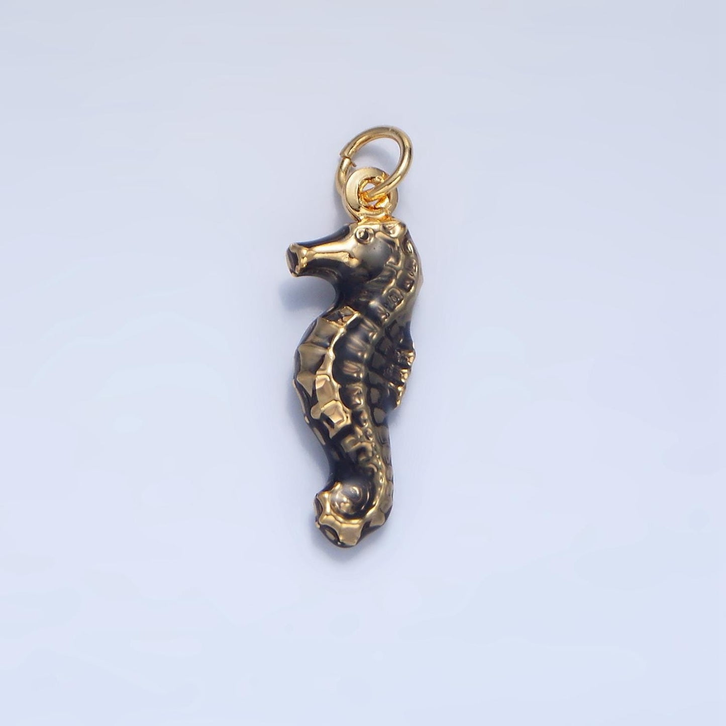 Multi-Color Enamel Seahorse 21mm 24K Gold Filled Animal Charm | X786-X788