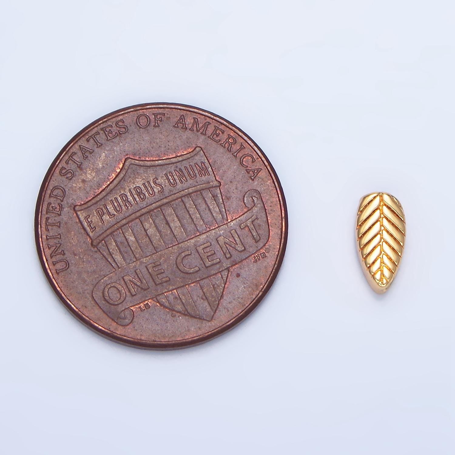 18K Gold Filled Leaf Spacer Bead Dainty Gold Leaf Beads Charm Spacer for Bracelet Necklace DIY Jewelry Making Supply B912