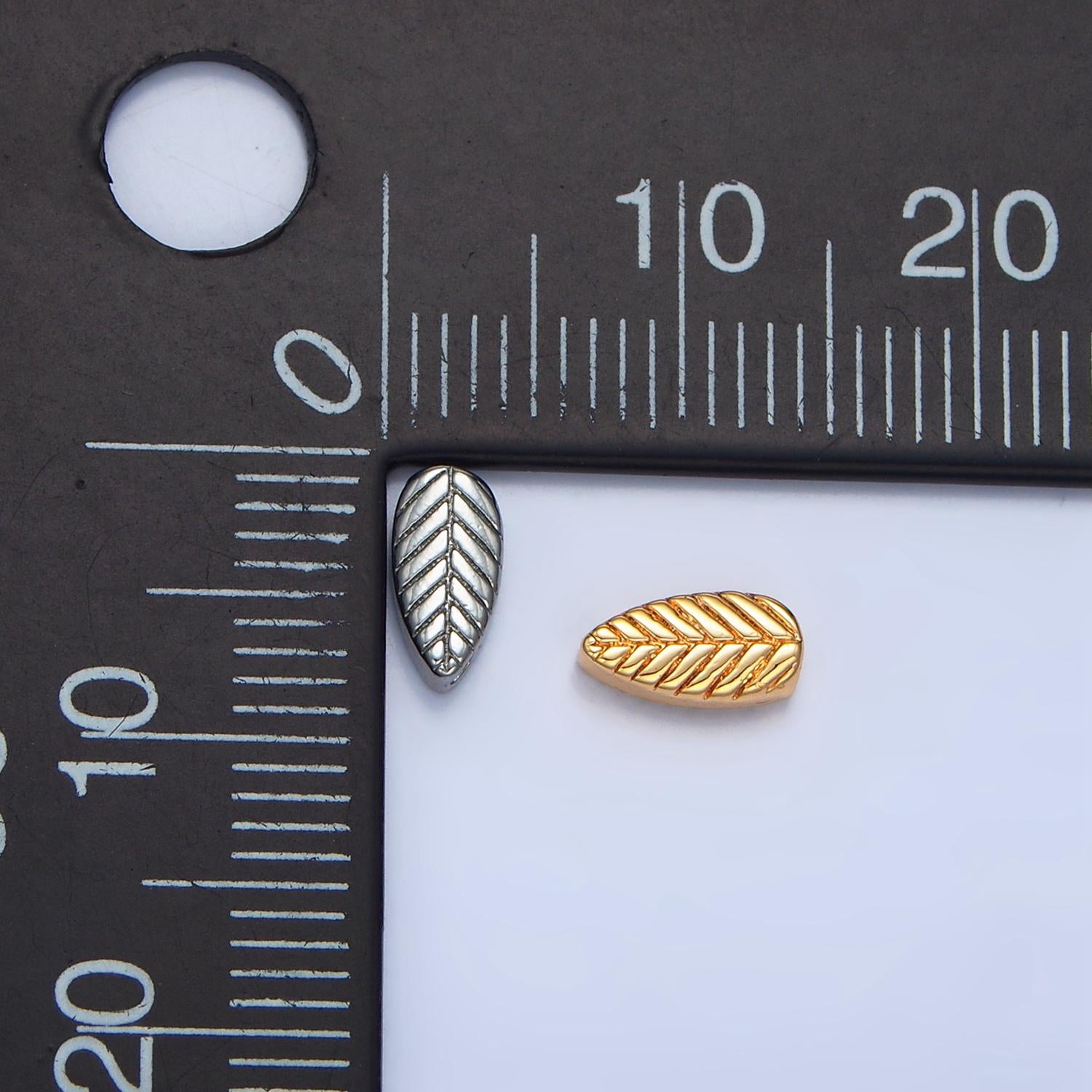 18K Gold Filled Leaf Spacer Bead Dainty Gold Leaf Beads Charm Spacer for Bracelet Necklace DIY Jewelry Making Supply B912