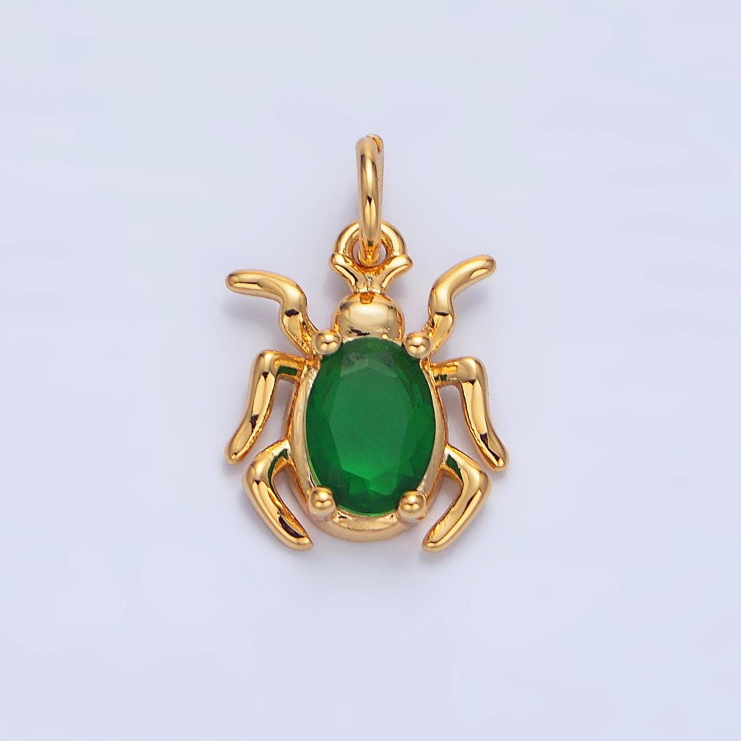CZ Green, Black, Red 24k Gold Filled Spider Insect Animal Charm | X-902 - X-904