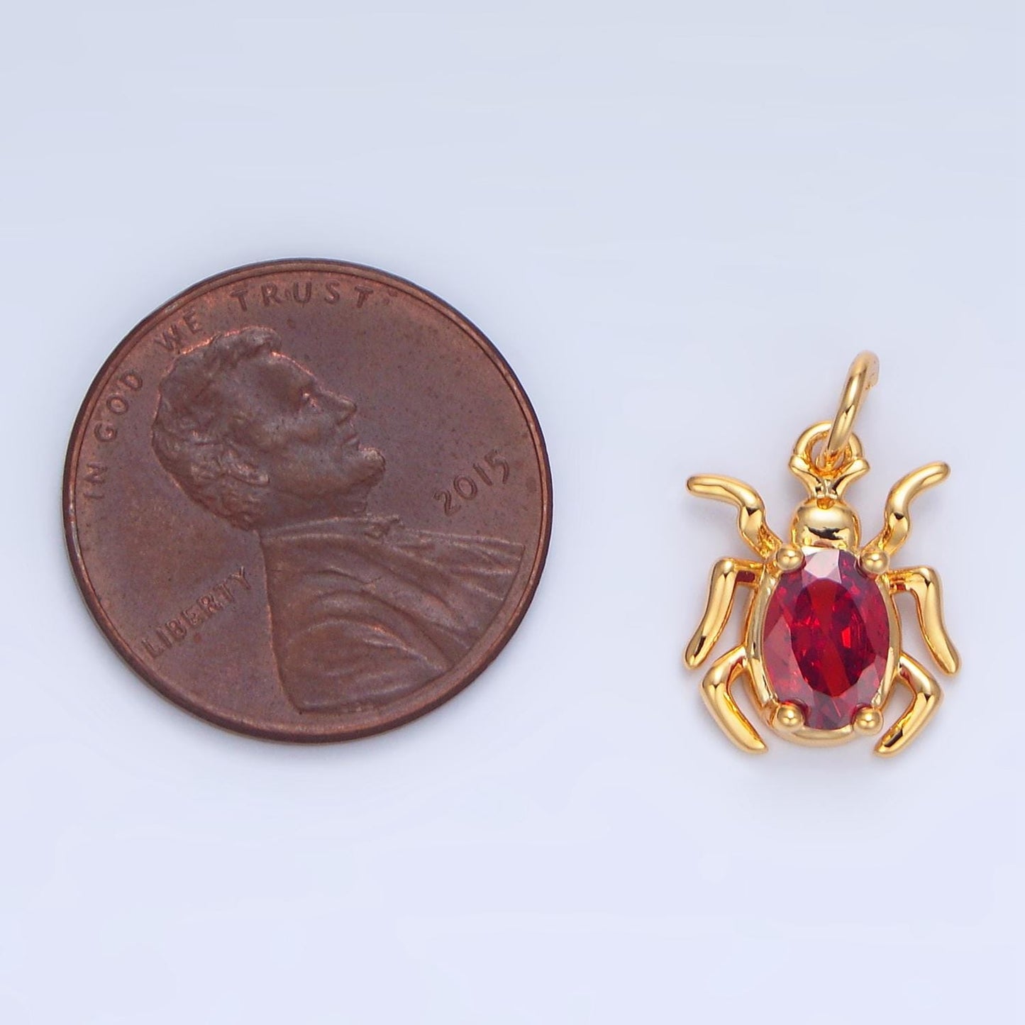 CZ Green, Black, Red 24k Gold Filled Spider Insect Animal Charm | X-902 - X-904