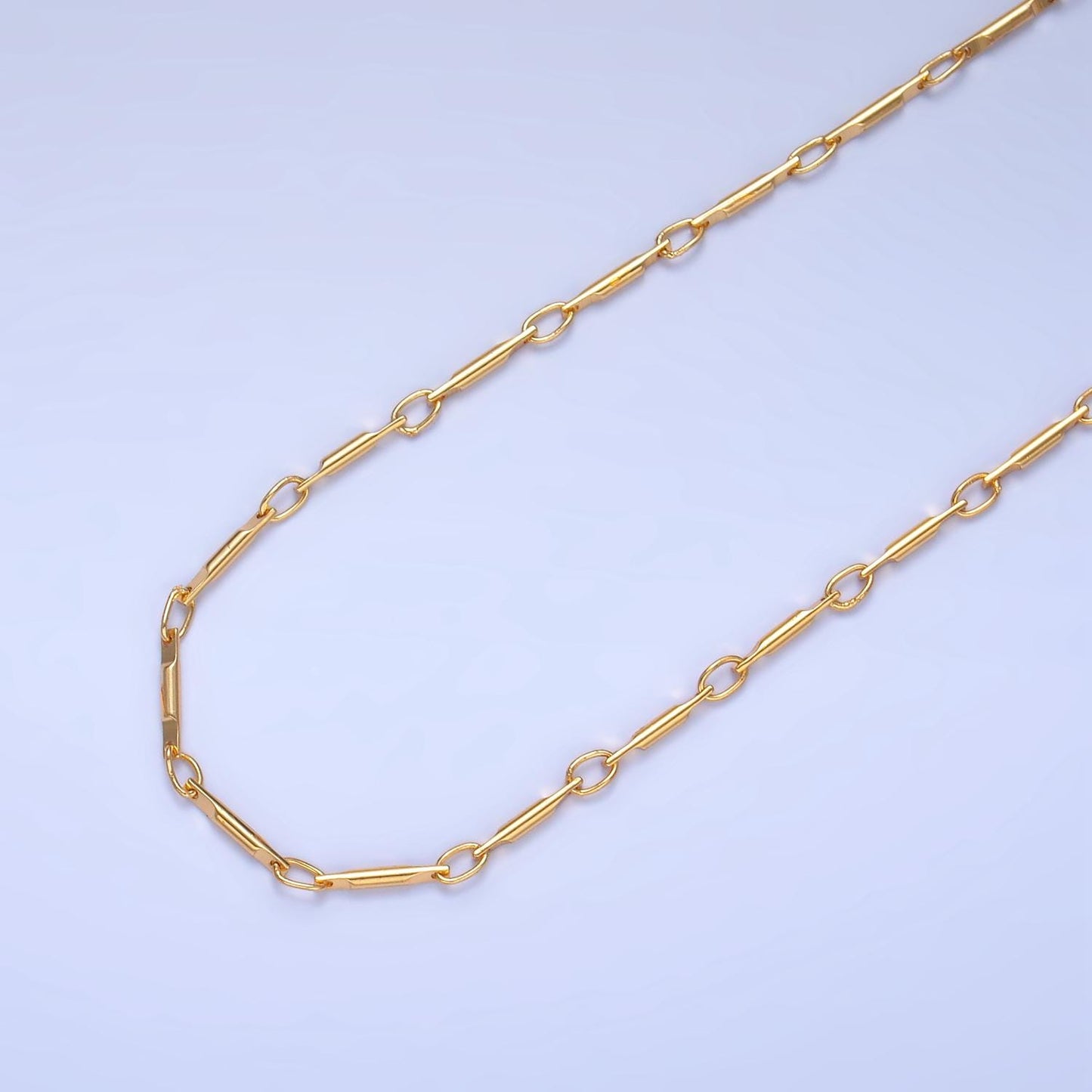 24K Gold Filled Bar Chain by Yard Wholesale Bar Cable Chain for Necklace Bracelet Charm DIY Jewelry Making Supply Roll-1527