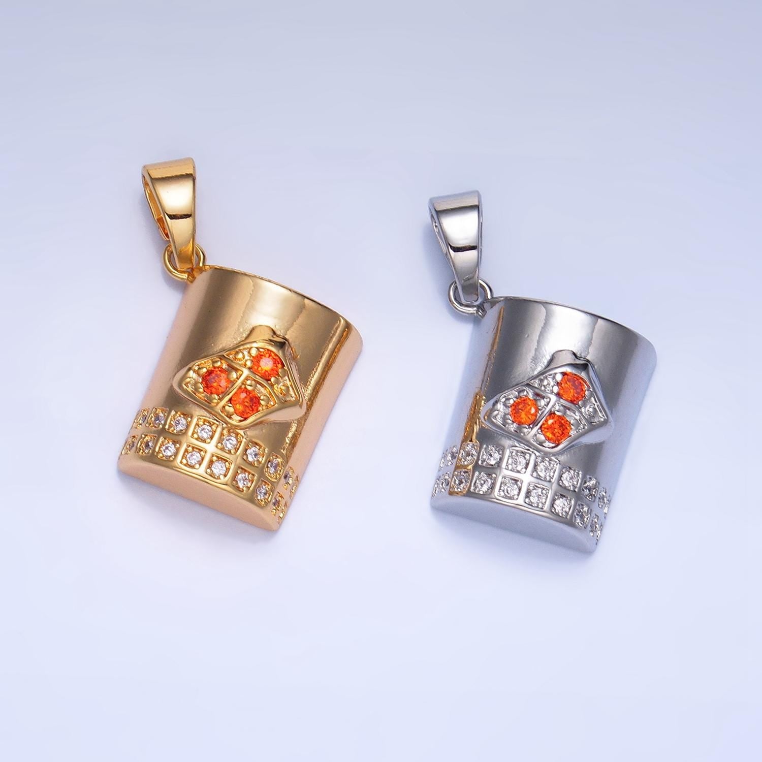 Dainty 18K Gold Filled Whisky glass charms Cocktail drink charms with Cubic Rock CZ alcohol for Men Girl Party Charm Bar Supplies AA994