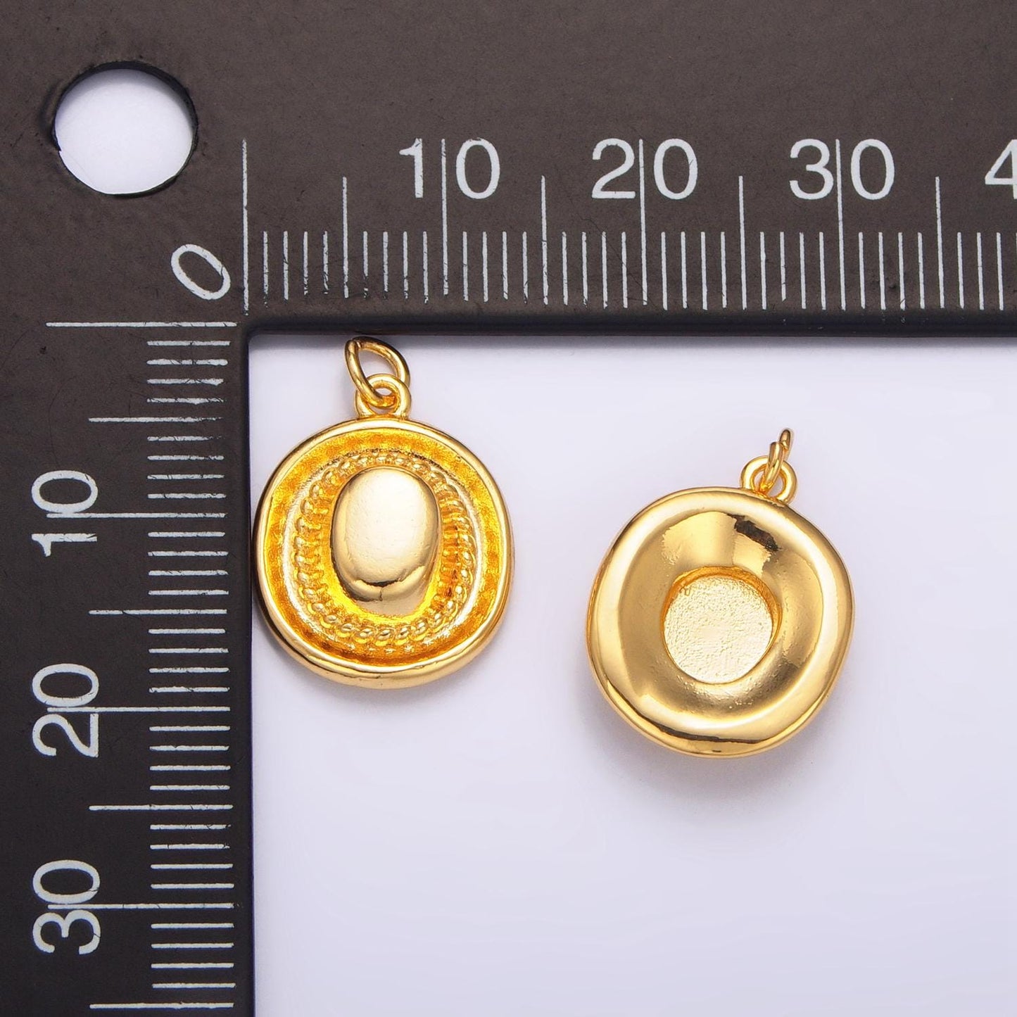 Mini Gold Cowboy Hat Charms 24K Gold Filled Cowboy Hat Pendant Charm Bracelet Necklace Supply for Jewelry Making W098